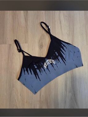 Kill Crew Black and Gray Graphic Sports Bra
